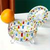 Glass Halloween Candy Storage Box Colorful Snack Jar Desktop Decoration Fruit Bowl  Chocolate