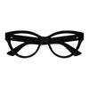 Gucci [Available prescriptions] Cat Eye Logo decoration, acetate cat eye optical frame, women's black Black 55 dust bag + glasses case (random color)