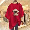 2025 Summer Korean Style Versatile Pure Cotton Couple T-Shirt - Women's Crew Neck Casual Loose Fit, Short Sleeve