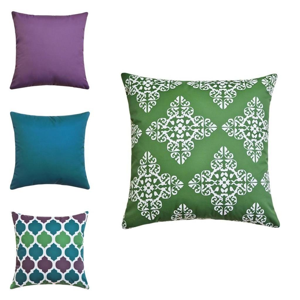 Modern Waterproof Cushion Cover Pillow Case With Invisible Zipper For Outdoor Decor