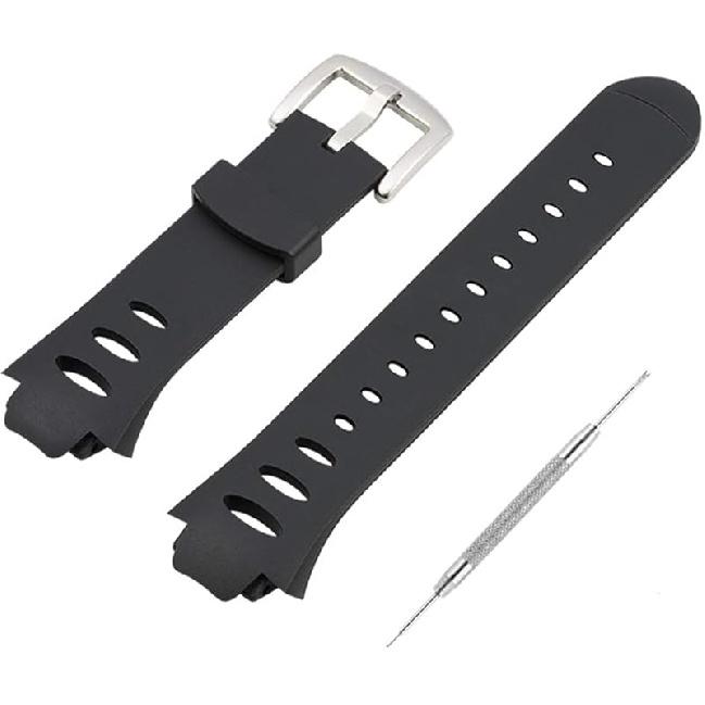 Watch Bands Compatible with Suunto Observer Tt St Sr G6 X6HRM, Classic Soft Rubber Replacement Wrist Strap for Suunto Observer Tt St Sr G6 X6HRM