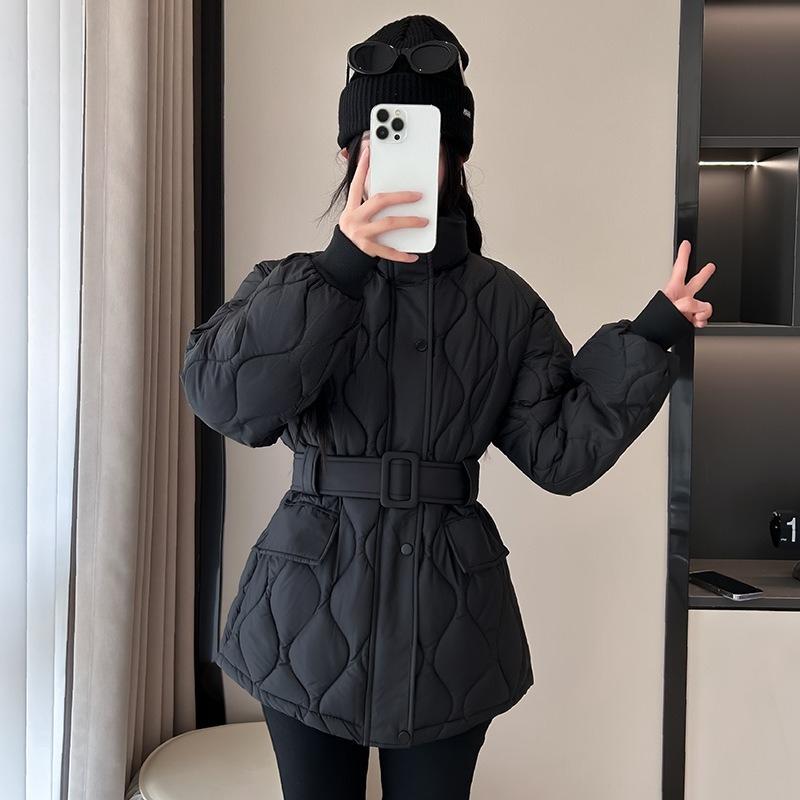 

New Winter Stand Collar Versatile Cotton Coat Belt Fashionable Versatile Fashionable Jacket XXL