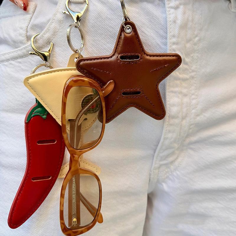 Trendy Pentagram Star Keychain Cute Cartoon DIY Bag Charm Waterproof Acrylic for Backpack Phone Pendant Gift for Teens