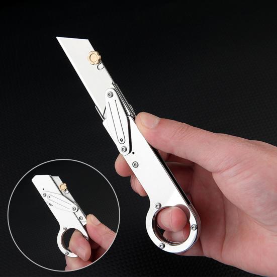 Stainless Steel Folding Cutter Stress Relief Fidget Toy Heavy Duty