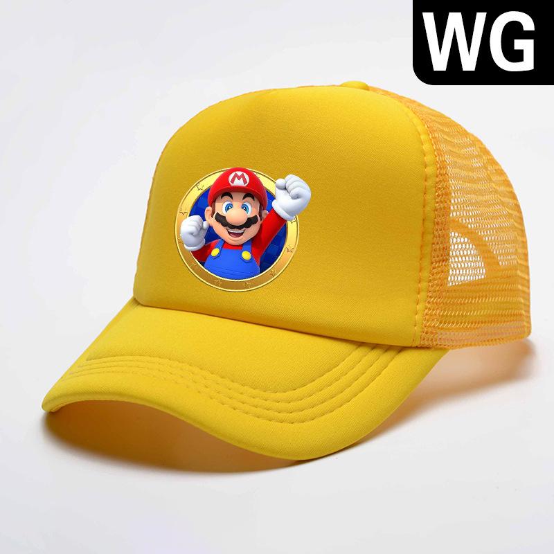Children's Cartoon Mesh Baseball Cap - Sun Protection, Adjustable, One Size, Four Seasons