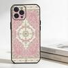 Persian Carpet Floral Pattern  Phone Case Silicone Black Soft For IPhone 17,16,15,14,13,12,11,SE,Plus Pro Max