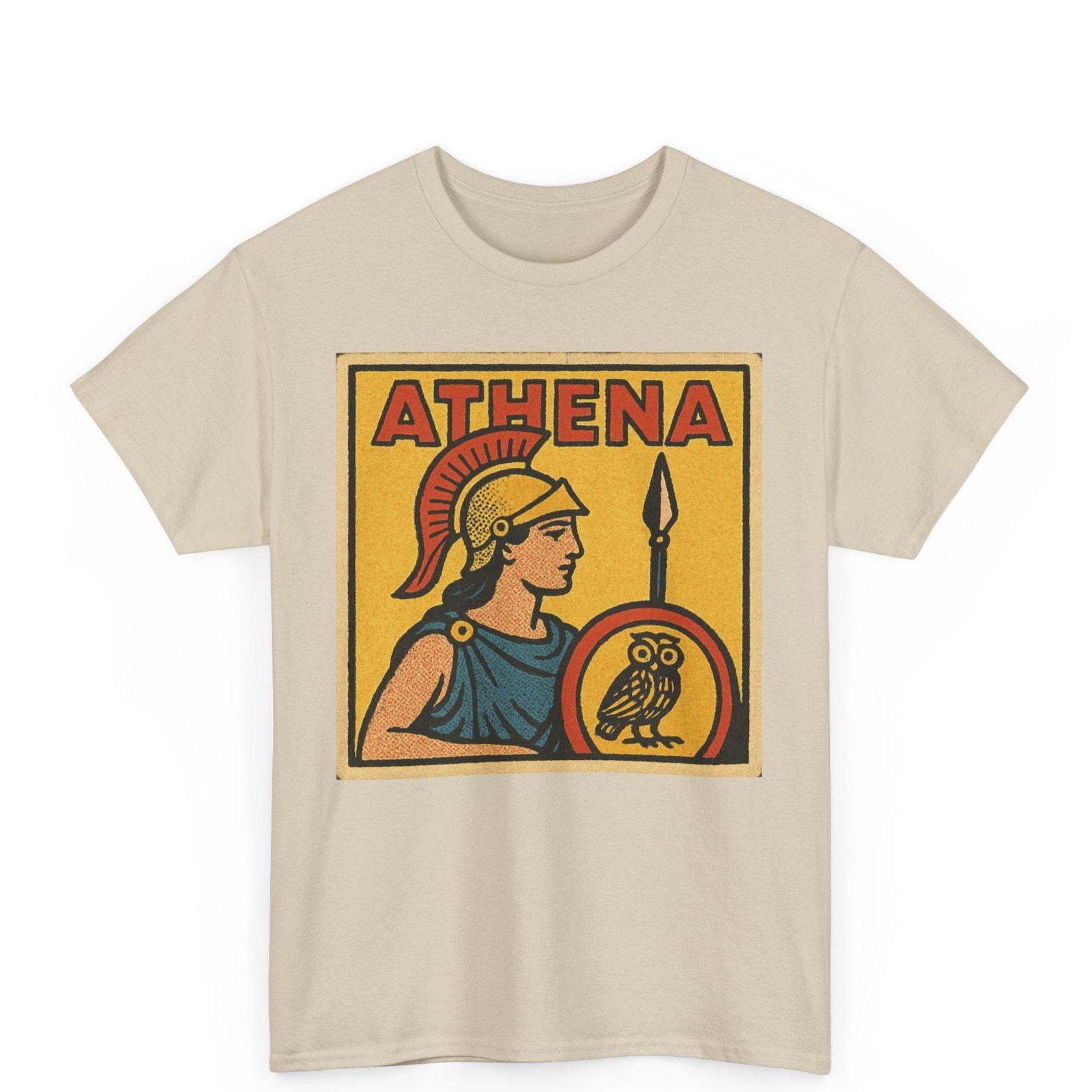 Athena Comic T-Shirt: Vintage Greek Goddess Graphic Tee XL