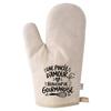 Gant De Cuisine Beige Une Pincée D'amour, Beaucoup De Gourmandise | Coton Recyclé 280 G/m² 17 × 26 Cm Dos Matelassé | Taille Unique