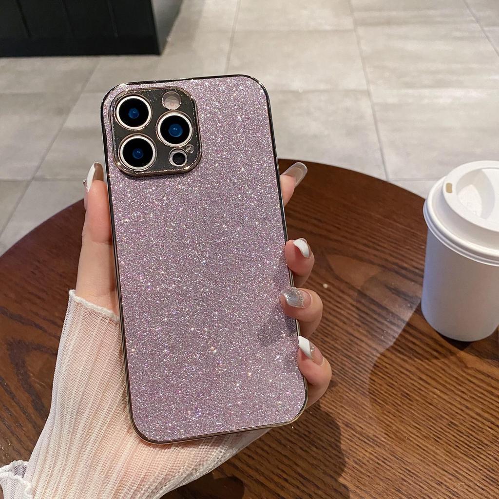 Premium Electroplated Glitter Full-Coverage iPhone 17 Case with Lanyard & Apple 15 Anti-Drop Protection