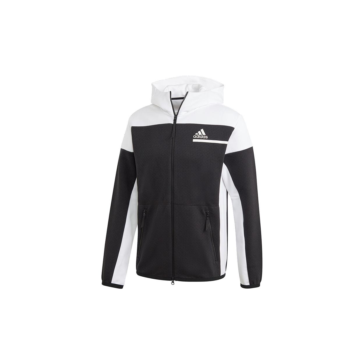 adidas ZNE FZ hooded Casual Sports Jacket Black Men s GM6533 M