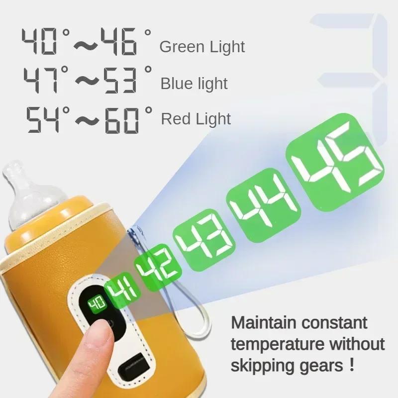 USB Milk Water Warmer Travel Stroller Insulated Bag Nursing Bottle Heater Portable Bottle Feeding Warmer for Traveling