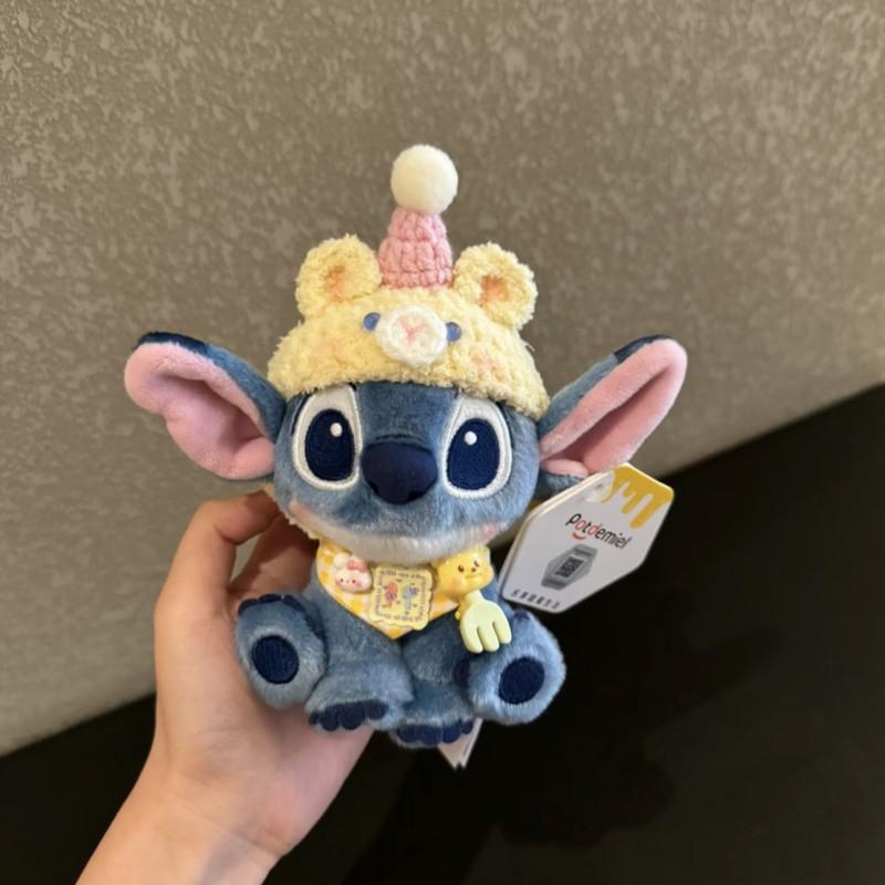 Stitch Plush Keychain Cartoon Character Pendant Cute Chef Doll Bag Charm Gift Kids