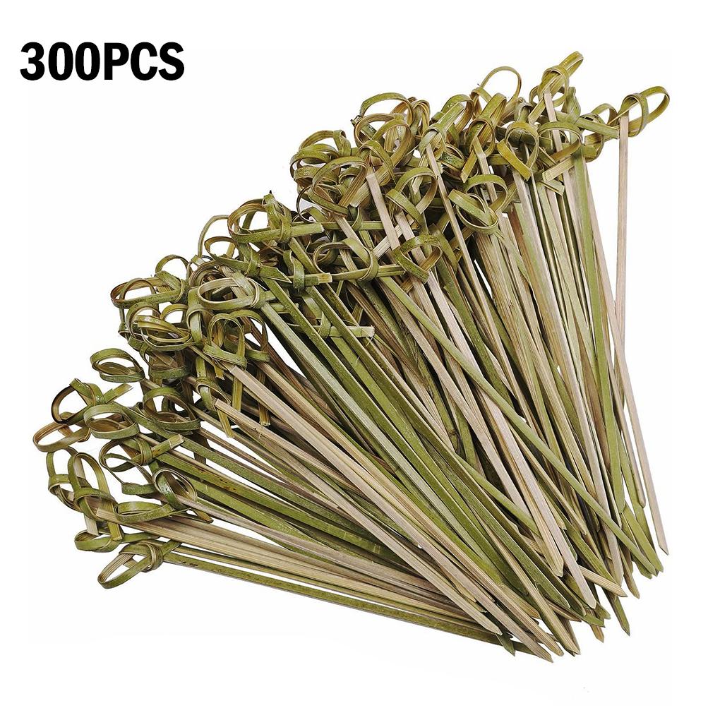 Fruit Picks Disposable Dessert Sushi Toothpicks Decorative Twisted Ends Bamboo Baverage Picks