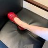 Superweiches Lammleder Koreanische Version Schleife runder Kopf leichter Mund flache Oma-Schuhe weiche Sohle Ballerinas Damen bequem und vielseitig