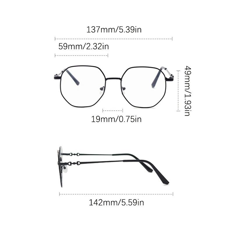 10pcs Unisex Polygon Anti Radiation Eyeglasses Computer Glasses Replaceable Lens for Men and Women Eyewear