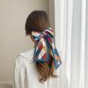 Polka Dot Argyle French Headband: Versatile Korean-Style Silk Scarf for Women