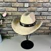 Popular European and American Classic Suede Western Cowboy Hat Men's and Women's Big Brim Embroidered Outdoor Sun Hat