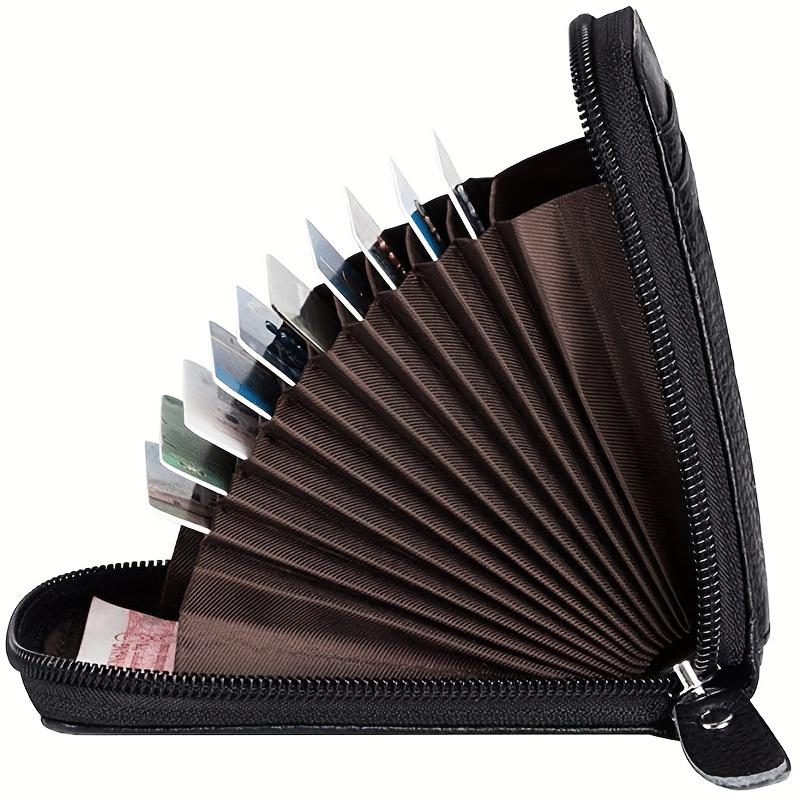 1pc Men's Slim Zippered Card Holder Wallet with Coin Pocket - Lightweight Durable Business Design for Daily Commute & Essentials Organization