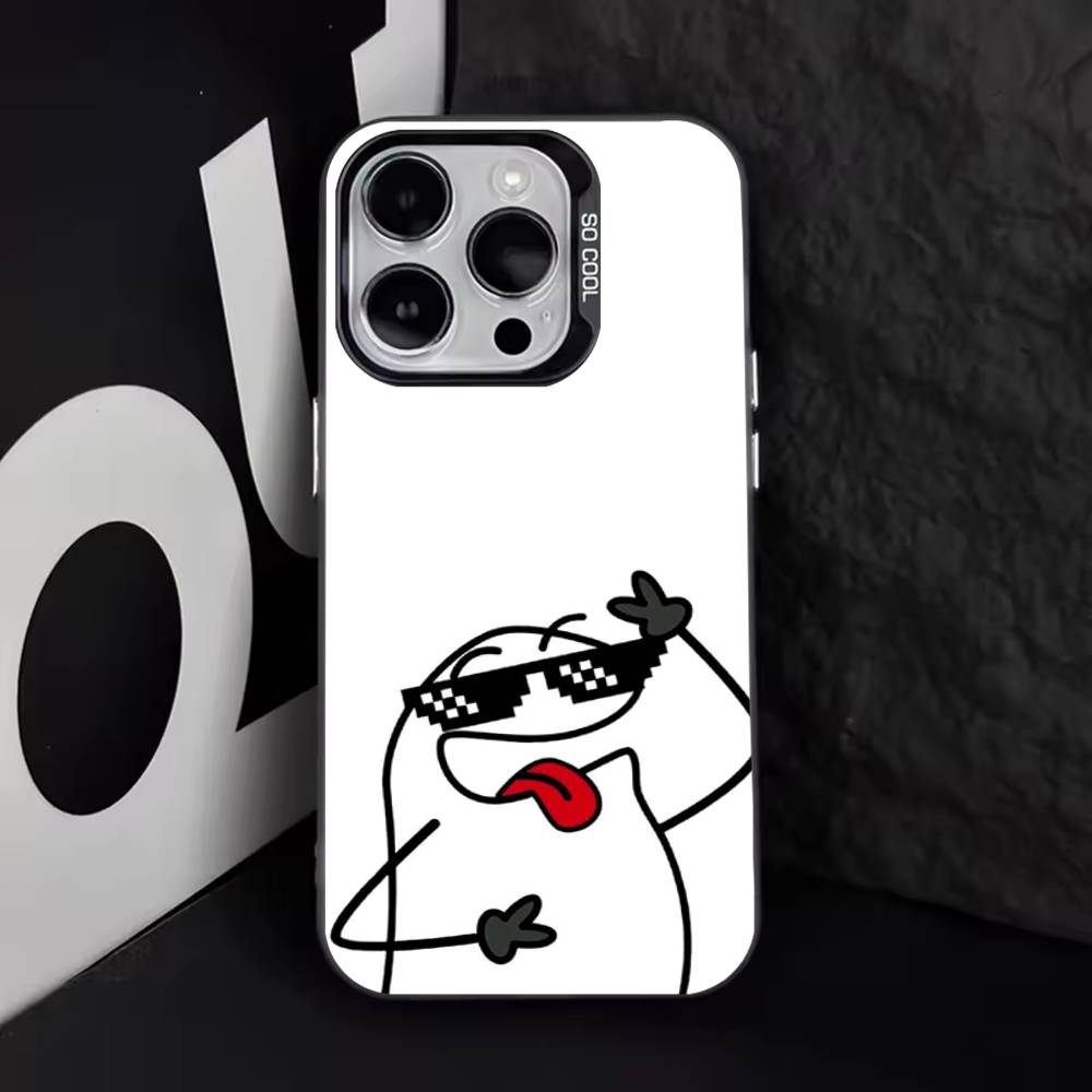 Celular Flork Süß Für iPhone 17,16,15,14,13,12,11,Pro,Max,Plus,E,Air,Mini Sturzfest Schwarz Matt Hartes Bumper Handyhülle
