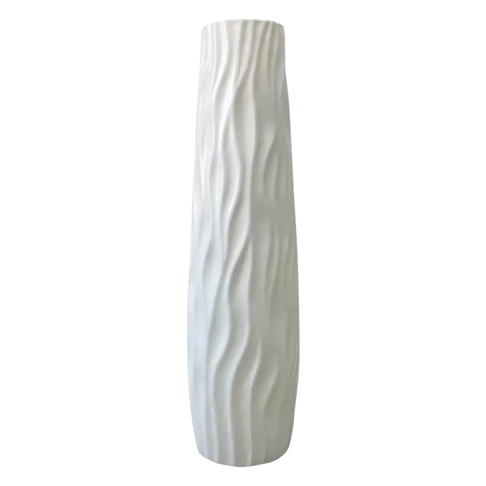 Textured Floor Standing Vase Exquisite Line Design Vase Flower Vase for Home Living Room