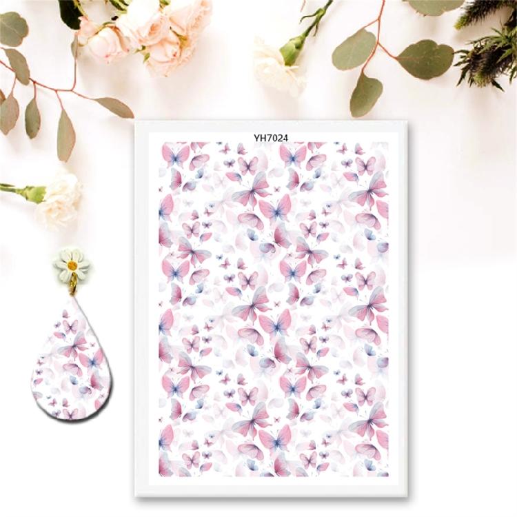 Clay Transfer Paper Water Soluble Clay Transfer Paper, Flower Leaf Butterfly Clay Transfer Sheets for Jewelry Making