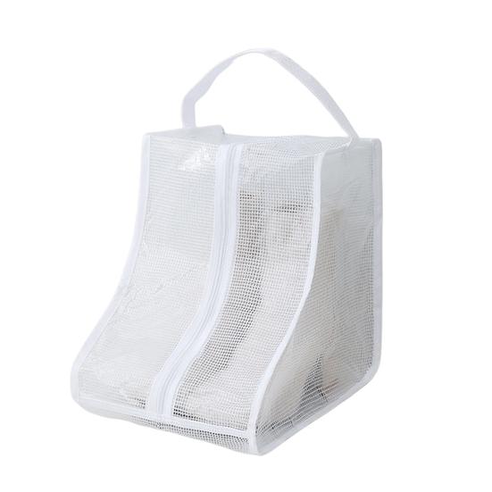 

1 шт., органайзер для ботинок, пыленепроницаемый, водонепроницаемый, компактный, с видимой ручкой, дизайн, сумка для хранения обуви, товары для дома A белый