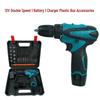 12V Dual Speed Rechargeable Handheld Drill with Lithium Battery for Household Use