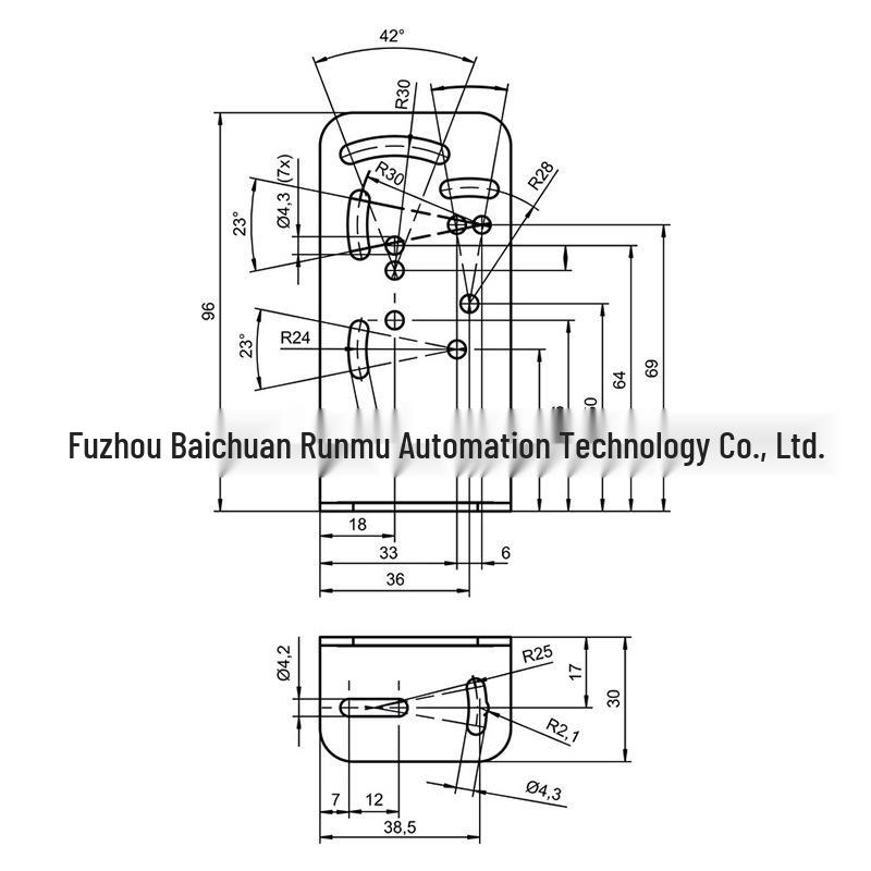 BT 300M.5 Leuze Sensor Stainless Steel Mounting Bracket Accessory - Model 50118543 (Brand New, Original)