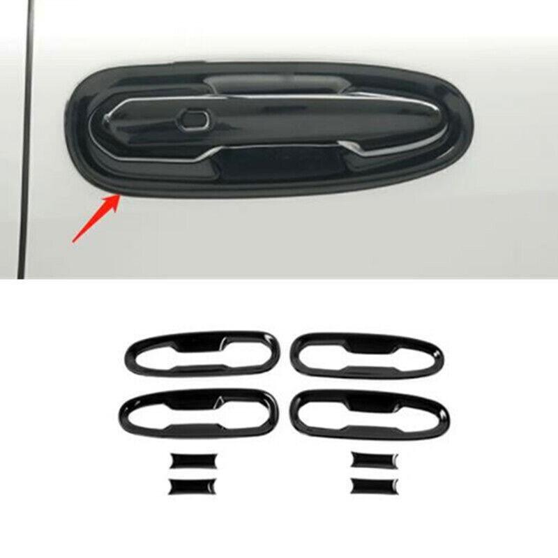 8P Gloss Black Exterior Side Door Handle Bowl Cover Trim For Toyota Sienna 21-23