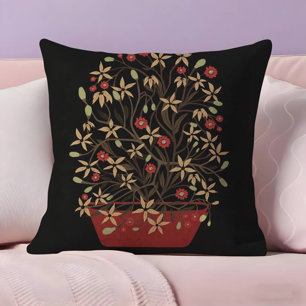 Vintage vase print Pillow Case null
