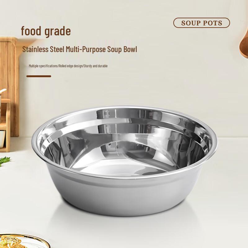 Jiwanggu 304 Stainless Steel Round Deep Serving Bowl - 5 Piece Set