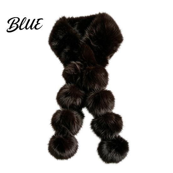 Elegantes Geschenk für Frauen Kunstpelzschal Winter-Nackenschutz mit Magnetschnalle Kragenumhang Drapierendes Design Plüsch Lang Weich Kaltes Wetter Praktisch