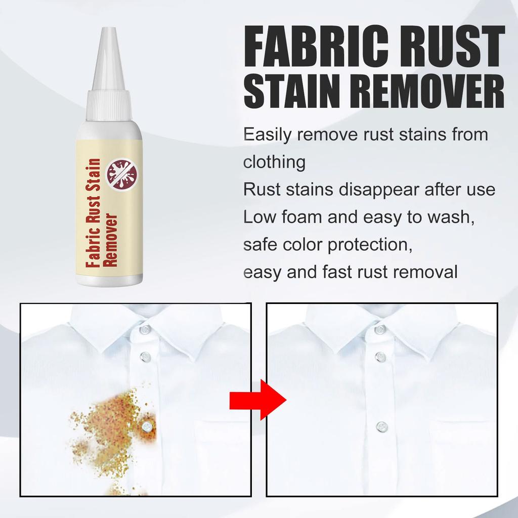 Waterless Fabric Rust Stain Remover Effective Clothing Cleaning Decontamination Agent for Removal of Rust Marks on Clothes