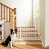 Extendable Safety Dog Gate, 76-82/86-97/101-107 Cm, Pressure Fit, Metal and Plastic, White