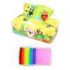 Tissue Box Toddler  Toy Babies Sensory Toy with Crinkle Paper & Rainbow Dance Scarves Infants Learning Toy