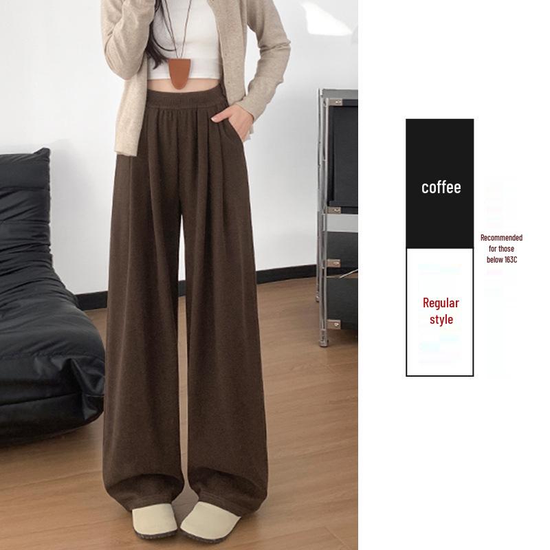 Yamamoto Women s High-Waist Wide-Leg Pants - Soft, Loose Fit for Spring/Autumn Large