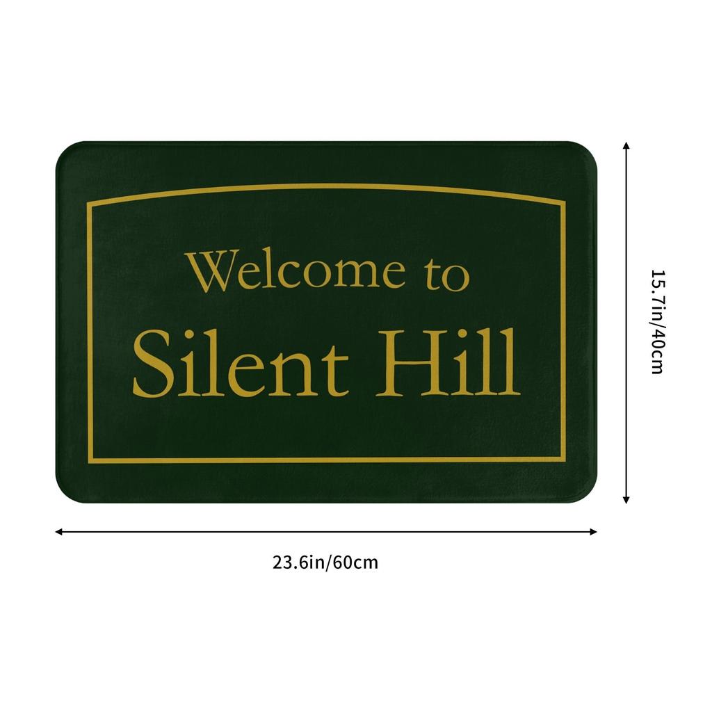 Welcome To Silent Hill Doormat Non-Slip Kitchen Bathroom Mat Bedroom Balcony Floor Door Entrance Carpet Rug