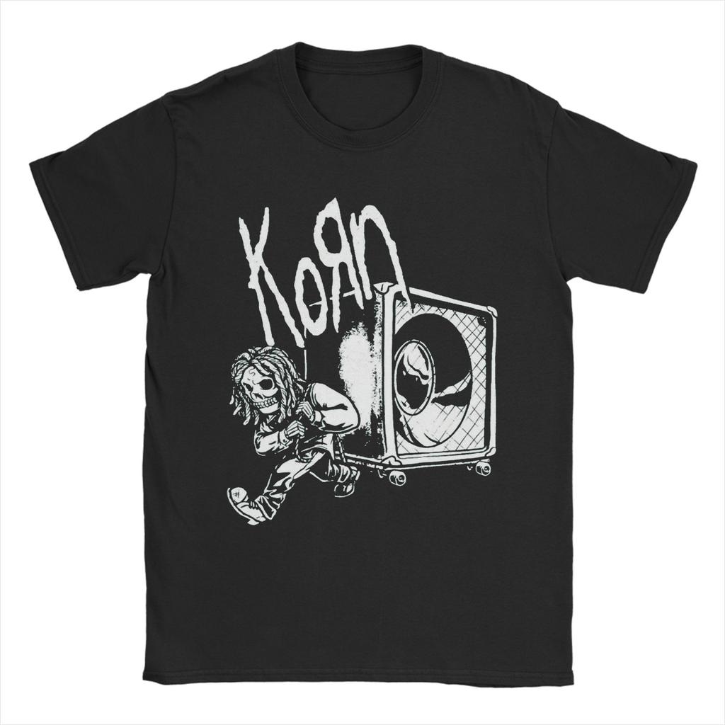 Korn Stoffpuppe T-Shirt Sommer Hip Hop T-Shirts Herren 100% Baumwolle Rundhals Große Größen 5XL T-Shirts Kurzarm Y2K Lustiges T-Shirt