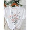 Women'S Floral Print T-Shirt Pink Pastel Top with Floral Pattern Lightweight Everyday for Spring/Summer Outfits Casual