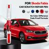 For Skoda Fabia 1999-2025 6Y 5J NJ HB Paint Repair Pen Touch Up Scratch Remover DIY Auto Accessories Black White Silver Blue Red
