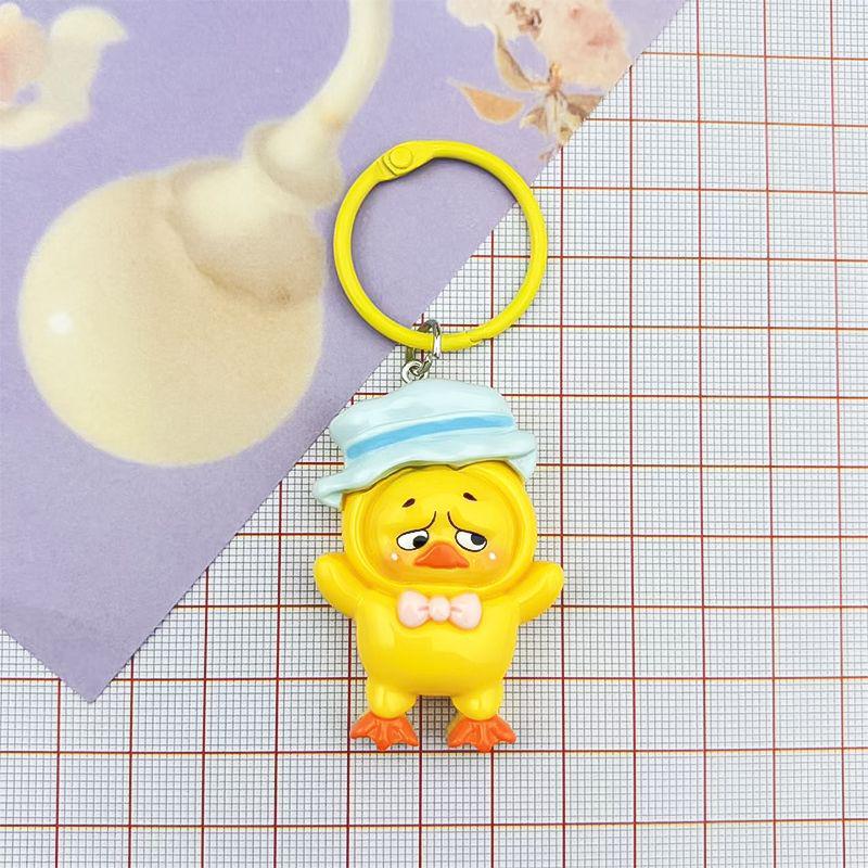 Милый Желтый Утенок Мультяшный Смоляной Брелок: Забавный кулон-брелок для рюкзака для студентов