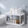 White Multilayer Desktop Storage Rack Kitchen Plastic Organizer Bathroom Countertop Cosmetic Storage Rack