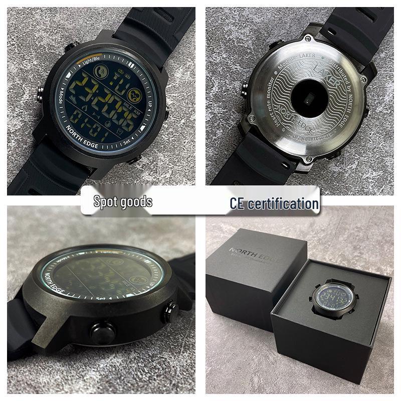 Men's Smart Waterproof Outdoor Sports Watch with Ultra-Long Standby, Bluetooth, Heart Rate Monitor, Multi-Function, and Swim Camera.