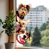 Cute Realistic Animal Peeking Window Stickers Creative Glass Decor Festival Decoration Home Shop Window Clings Adorable Animal Wall Stickers