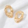 European and American Simple Hollow Ring Stud Earrings Atmospheric Retro Elegance