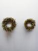 Handmade Christmas Wreath with Red Berries & Green Leaves on Steel Ring for Door Decoration