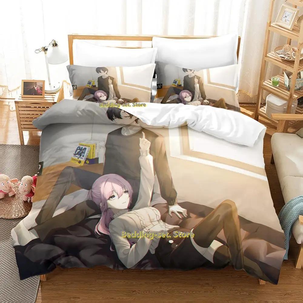 Shikimori's Not Just a Cutie Bedding Set Cartoon Anime three-piece set Adult Kid Bedroom Duvetcover Sets 3D Kawaii Girls