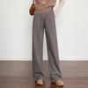 Brand New Women's High-Waisted Wool Wide-Leg Pants: Stylish, Versatile, Slimming, and Casual.