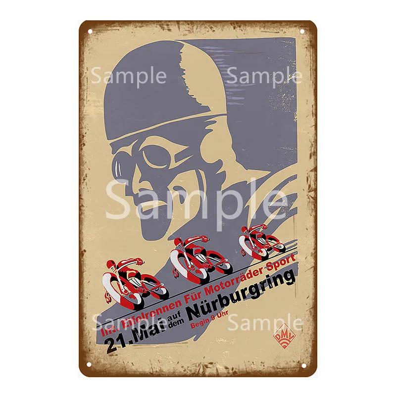 Vintage Race Motorcycle Poster Triumph Metal Tin Plaque Retro Signs For Pub Bar Garage Home Wall Decor 20x30cm YL143