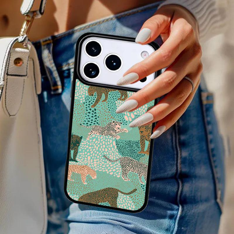 Cheetah Panther Phone Case For iPhone 17 Air 14 15 13 12 Max Cover For Apple 14 15 16 16e 11 Pro Max Plus Coque